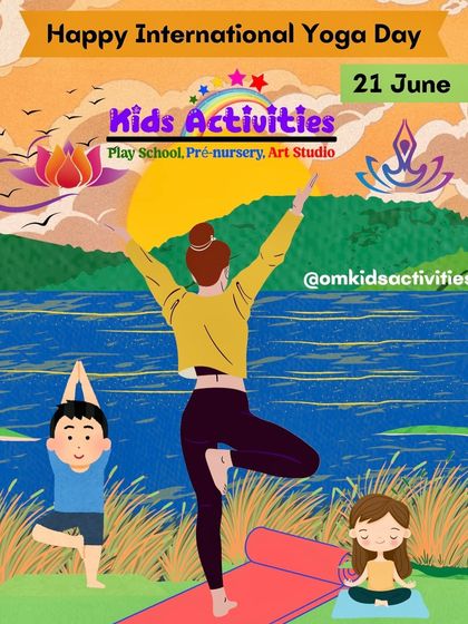 This image was created to wish everyone a Happy International Yoga Day. Yoga is a fantastic tool for physical and mental wellness, teaching children discipline and providing a healthy outlet for them to express themselves.