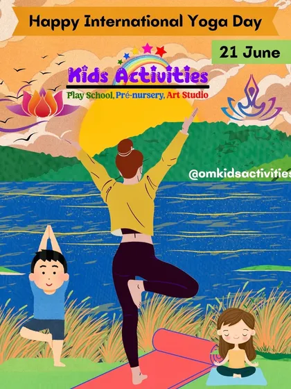 This image was created to wish everyone a Happy International Yoga Day. Yoga is a fantastic tool for physical and mental wellness, teaching children discipline and providing a healthy outlet for them to express themselves.