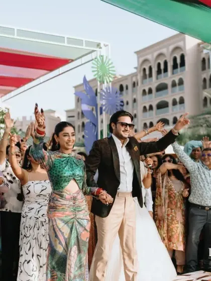 A breezy, chic brunch with a Cuban Jazz theme. The tropical prints, live jazz band, and champagne toasts created a relaxed yet sophisticated atmosphere for this daytime celebration.