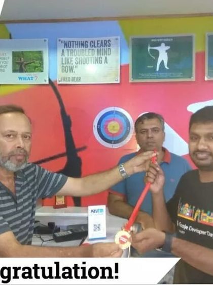 Another proud moment as we award a medal to a skilled archer. We host regular events and competitions for our community.