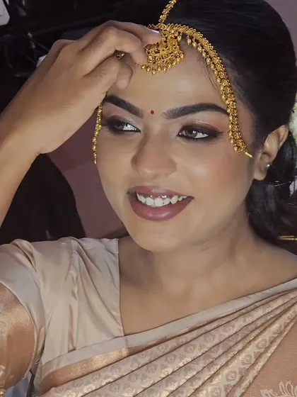 A smiling shot from the bridal concept shoot I did while 6 months pregnant. It's a happy memory of doing what I love.