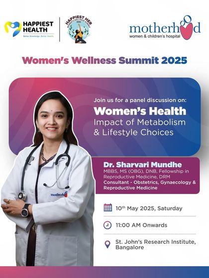 We believe in empowering our community through knowledge. Join our expert, Dr. Sharvari Mundhe, at events like the Women's Wellness Summit to learn about the impact of metabolism and lifestyle choices on your health and fertility.