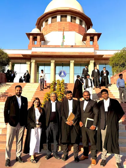 A strong legal case is built by a dedicated team. Here I am with my learned colleagues at the Supreme Court of India, collaborating to ensure the best possible outcomes for our clients.
