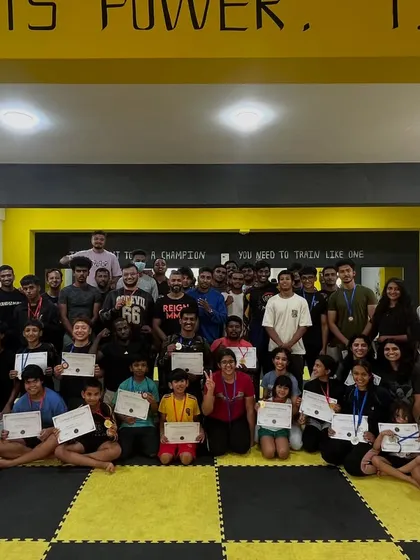 We celebrate every victory, big or small. This photo captures the spirit of our in-house tournament, where our members, especially the kids, showcased their skills and earned their medals.
