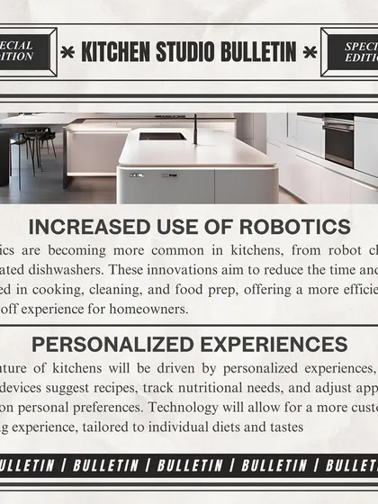We are moving towards more personalized experiences, where smart devices can suggest recipes and adjust appliances based on your preferences. Robotics are also reducing the effort of cooking and cleaning.