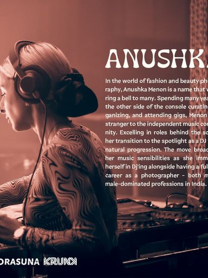 This snippet from a feature talks about my transition from a fashion photographer to a DJ, a journey that defines my unique approach.