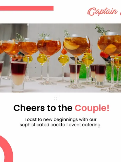 Cheers to new beginnings and successful partnerships. Our sophisticated cocktail event catering includes a range of beautifully prepared drinks, from layered shots to elegant wine glasses.
