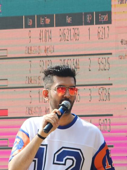 Calling out the race stats live. Hosting sports events requires quick thinking and the ability to process information in real-time.