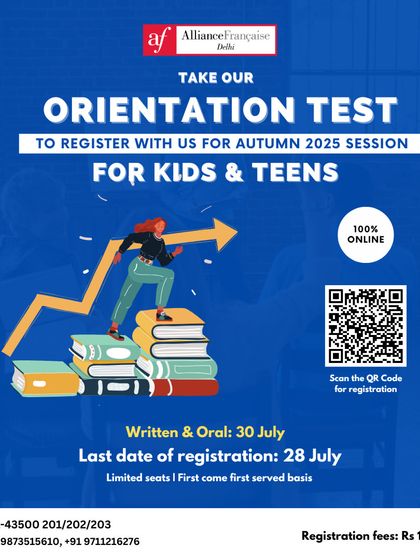 Registration for the kids and teens orientation test for the Autumn 2025 session is now open. This online test helps us find the perfect class for your child.