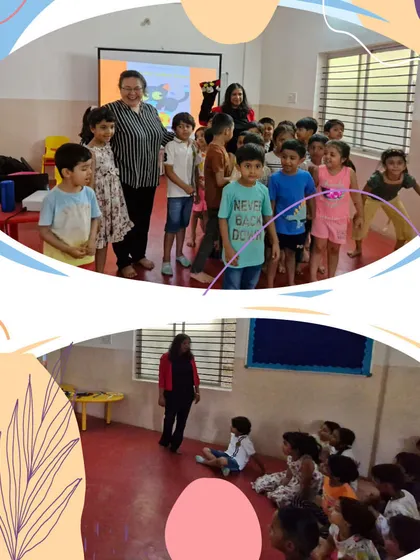 Here, we don't just tell stories, we become them. A teacher uses a hand puppet to interact with the children, making the story a two-way conversation.