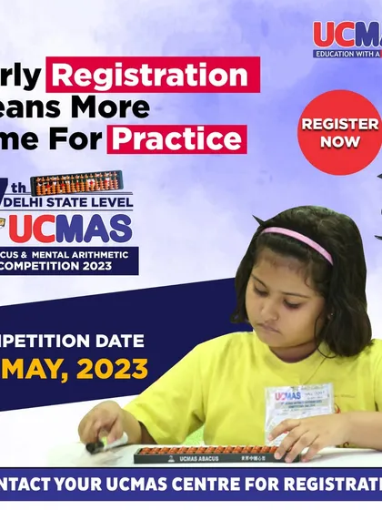 Early registration means more time for practice. An encouragement for students to register early for the competition.