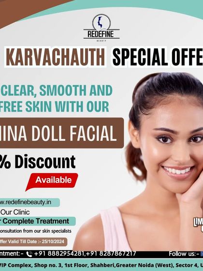 Another variation of our Karvachauth offer on the China Doll Facial, providing a discount to help clients achieve radiant skin for their special day.