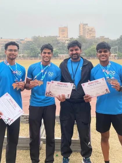 My group of champions showing off their well deserved medals after a tough athletics meet.