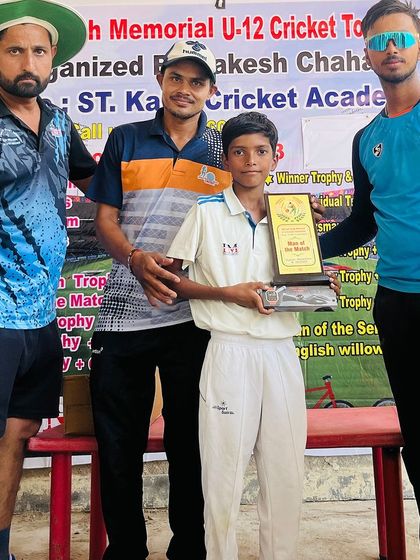 Another proud moment for one of our young players at the awards ceremony.