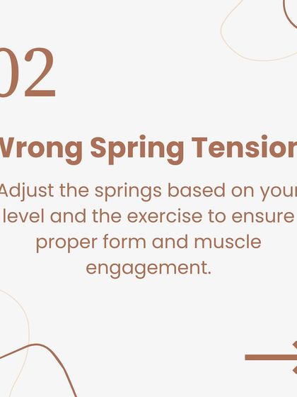 Common mistake #2: Using the wrong spring tension. We help you adjust the springs to ensure proper form and muscle engagement.