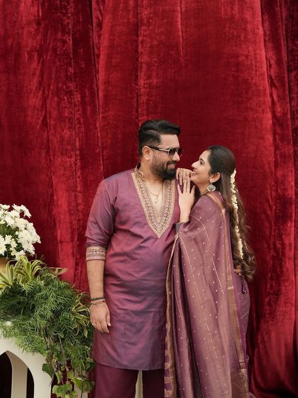 Arulaa by Rashmi Anoop Rao - Men's Custom Formal & Wedding Wear Coordinated Couple & Family Outfits photo 4