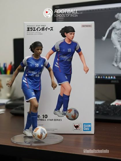 From the pitch to a figurine. A creative look at one of our players immortalized as an action figure, blending reality with art.