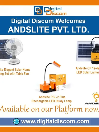 Explore more from Andslite, including their elegant solar home lighting set with a table fan and rechargeable study lamps.