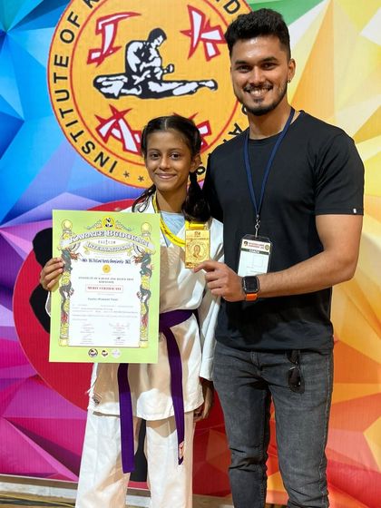 This student's focus and training earned her a gold medal at the national level.