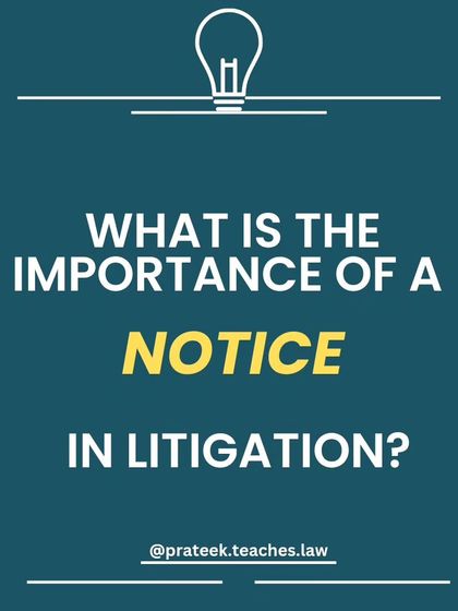 A legal notice is a fundamental and essential component of the litigation process. Here is an explanation of its importance.