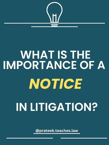 A legal notice is a cornerstone of the litigation process. I explain its fundamental importance in ensuring a fair and transparent legal proceeding for all parties.