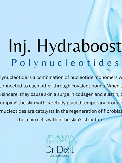 This graphic defines what Polynucleotides are. They are catalysts in the regeneration of fibroblasts, the main cells within the skin's structure, leading to a surge in collagen and elastin.