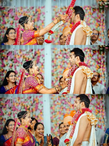 The playful and joyous garland exchange, or Varmala ceremony, is always full of laughter and excitement.