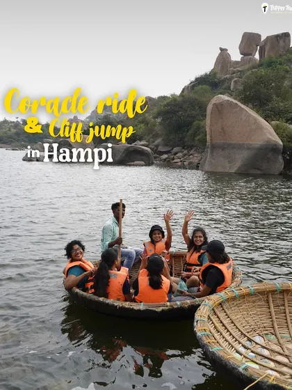 A coracle ride and cliff jump in Hampi is a must-do. This is one of the thrilling experiences you can have on my trips before the year ends.