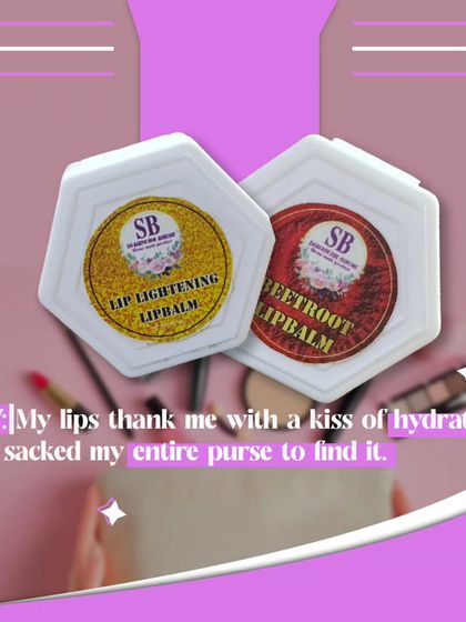 That feeling when you finally find your lip balm after searching your entire purse. My Lip Lightening and Beetroot lip balms give that kiss of hydration your lips will thank you for.