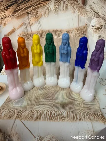 Celebrating the divine feminine in all its forms. These sculptural female body candles are handcrafted in a rainbow of colors, standing as a powerful symbol of strength and beauty in your space.