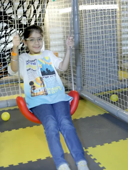Swinging through the play area is a simple joy that we love to see kids enjoying.