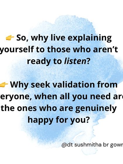 A lesson I've learned is to stop seeking validation from everyone. All you need are the ones who are genuinely happy for you.