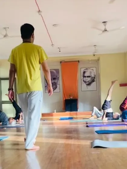 Welcome to our yoga hall. Here, we guide students through the classical Hatha yoga sequence, ensuring a supportive and focused environment for everyone, from beginners to seasoned practitioners.