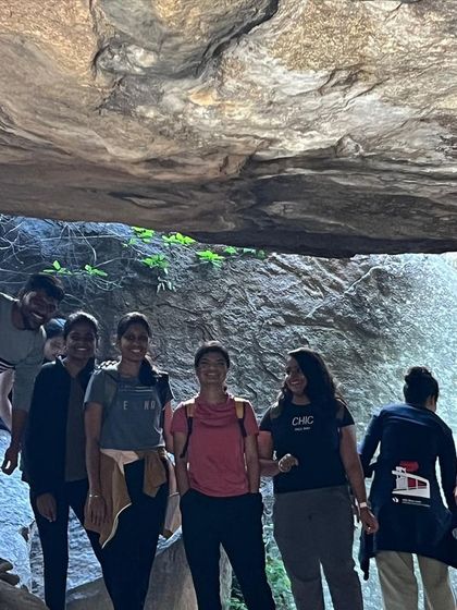 Exploring the unique rock formations and caves at Antaragange.