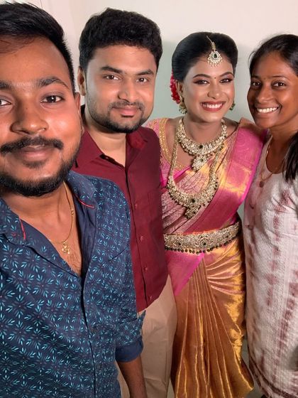 More moments with bride Shobana Priya at her engagement and reception. It's always a joy to be part of the celebration and see my clients so happy with their final look.