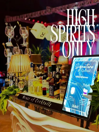 Your event, your menu. We create custom digital menus for our bars, showcasing your personalized list of signature cocktails and keeping the vibe modern and spirits high.