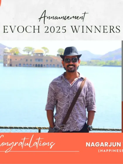 Congratulations to our EVOCH Award winner for Happiness from Pune. His gentle, thoughtful storytelling leaves a spark with the children.