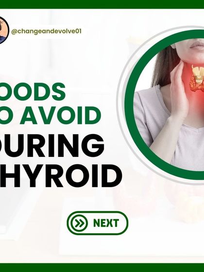 This graphic introduces foods to avoid for thyroid health.