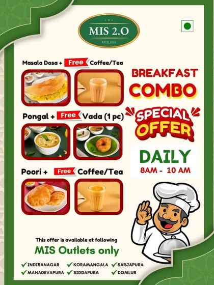 Don't miss our special breakfast combos to start your day the perfect way.
