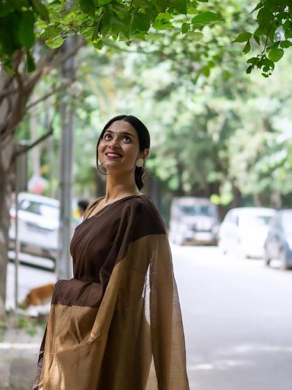 A beautiful candid moment from a professional photoshoot.