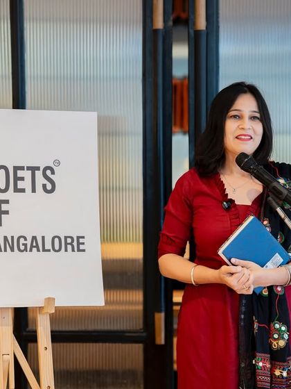 A performer at our Mother's Day event, sharing her story. The day was a beautiful addition to our chain of memories.