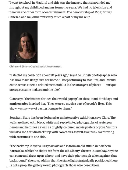 More details from The Hindu article on Clare Arni's collection.
