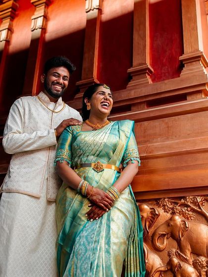 A beautiful & vibrant engagement of Bhavana & Jayanth ❤️