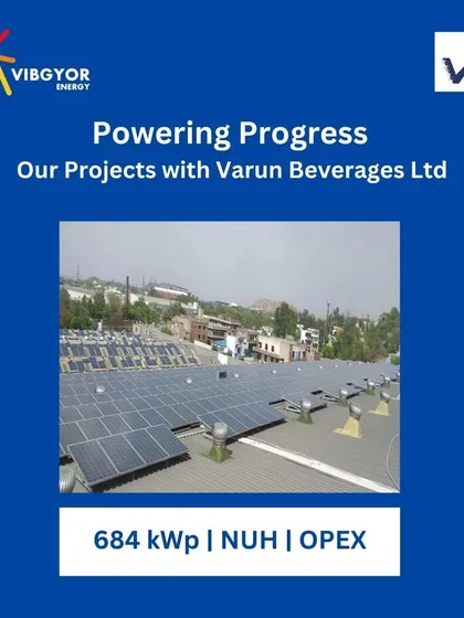 A 684 kWp OPEX rooftop installation for Varun Beverages Ltd in Nuh. We execute projects of all sizes, providing customized solar solutions that meet the specific needs of each facility.