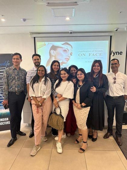 Learning from the best at the Wyne Plastic Surgery Clinic in Seoul. This hands-on workshop provided deep theoretical and practical knowledge on the application of threads for the face, guided by the expertise of Dr. Kim.
