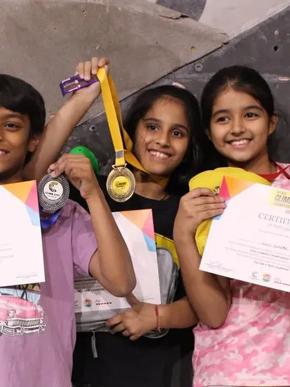 More happy winners from our Kids Climbing Championship. Look at those smiles. Each participant receives a certificate to celebrate their achievement.