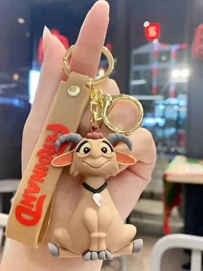 Add some character to your keys with this Ferdinand the goat keychain. The high-quality silicone figure is durable and fun.