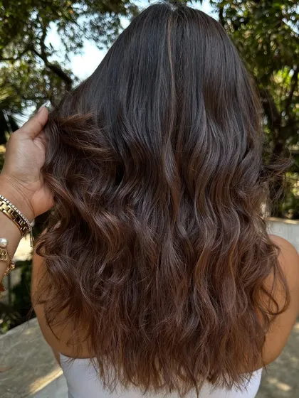 All you need is your hair done. This transformation to a beautiful biscuit brown with caramel drizzle is the perfect mood booster.