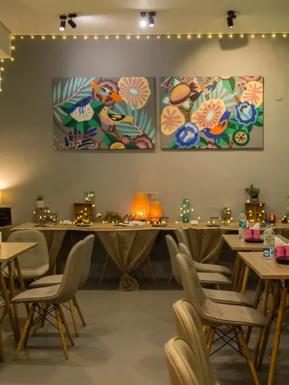 Making memories one day at a time. A view of our beautifully set up cafe and buffet area, ready for a party.