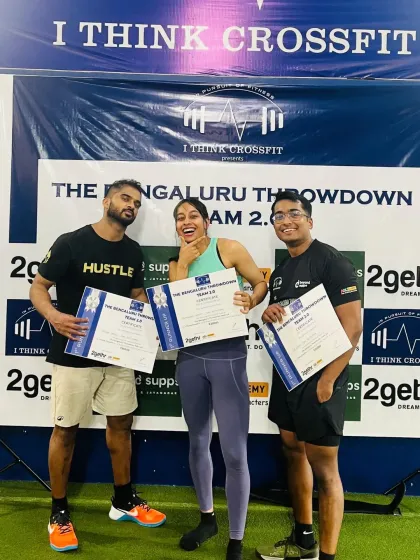 Celebrating a second-place finish at the Bengaluru Throwdown competition. We are incredibly proud of our athletes for their passion and hard work.